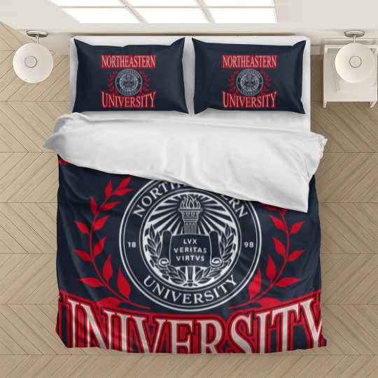 Discover northeastern huskies laurels logo officially licensed t Bedding Sets