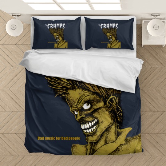 Discover The Cramps Unisex Bedding Sets: Bad Music For Bad People (Black)