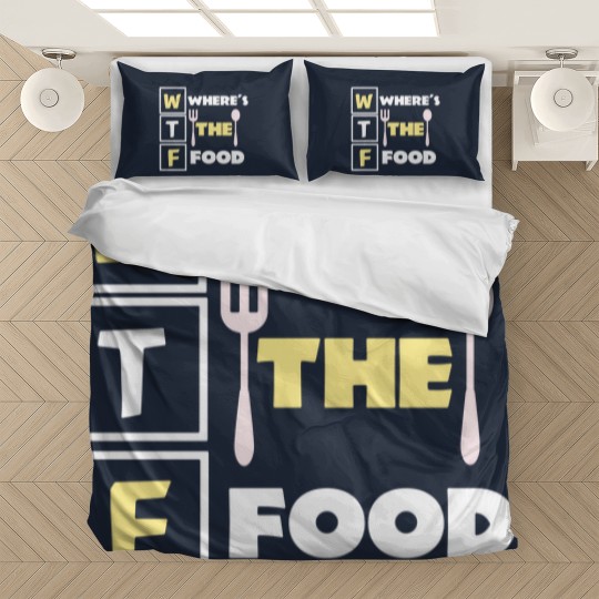 Discover Where's the food funny food pun quote meme Bedding Sets
