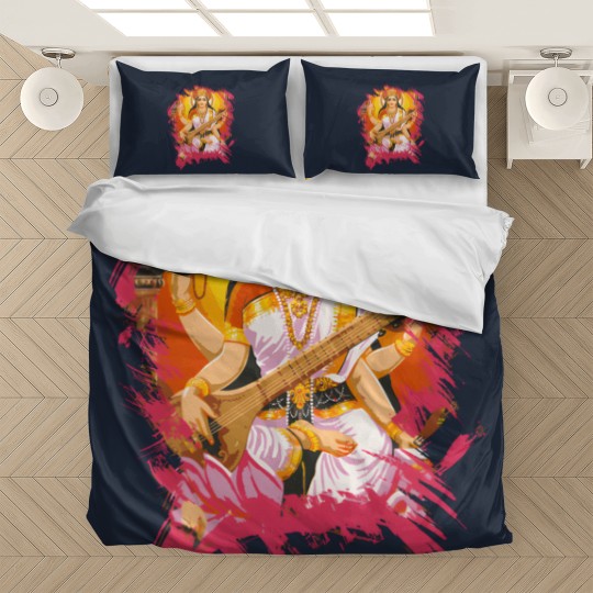 Discover Saraswati Hindu Goddess Bedding Sets