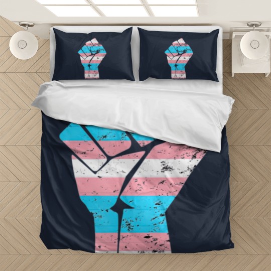 Discover Resist Fist Transgender Flag Trans Pride T Bedding Sets