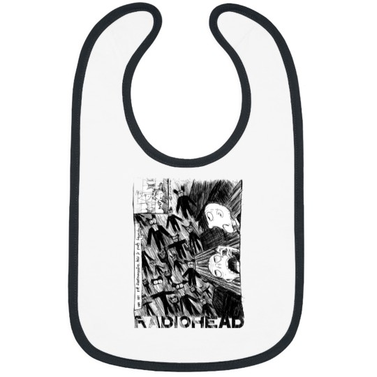 Discover Radiohead Scribble Grey Bibs, A Rock Off  Bibs