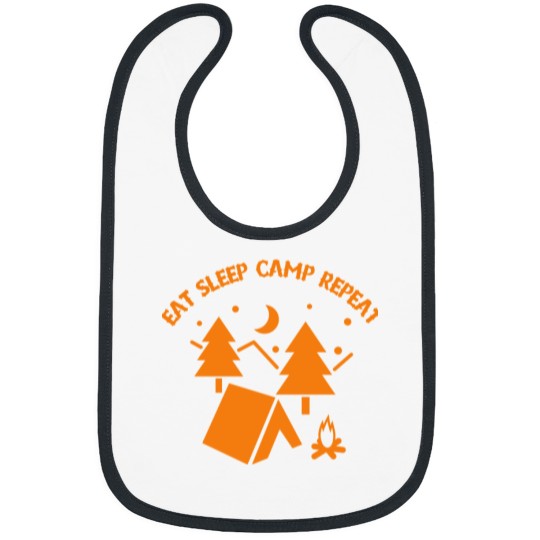 Discover Eat Sleep Camp Repeat Camping Pun Bibs