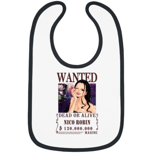 Discover Nico Robin Wanted One Piece Anime Bibs
