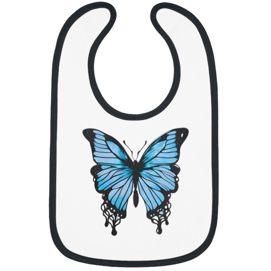 Discover Blue Butterfly Art Garden Beautiful Butterflies T-Shirt Bibs
