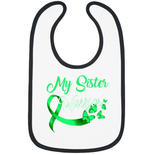 Discover Proud My Sister Scoliosis Warrior Green Ribbon Butterfly Bibs