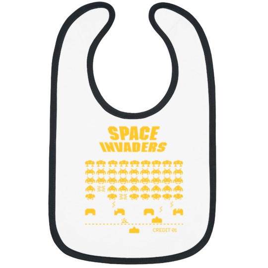 Discover Space Invaders Bibs