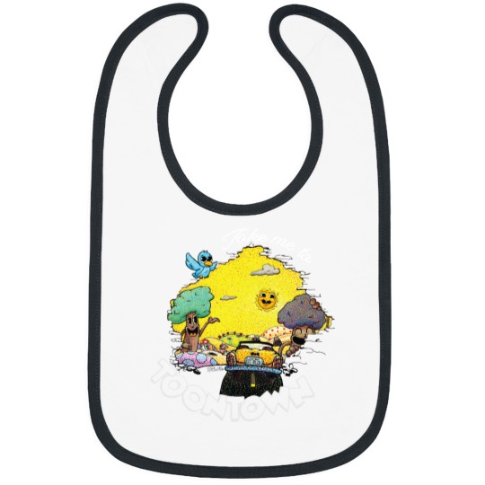Discover Take Me To ToonTown (white)Take Me To ToonTown (white) Bibs