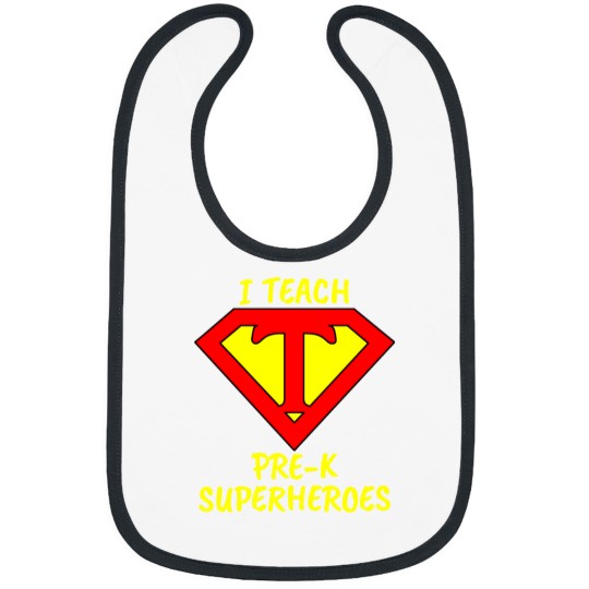 Discover I Teach  Superheroes Pre-K Teacher Relaxed Fit Bibs