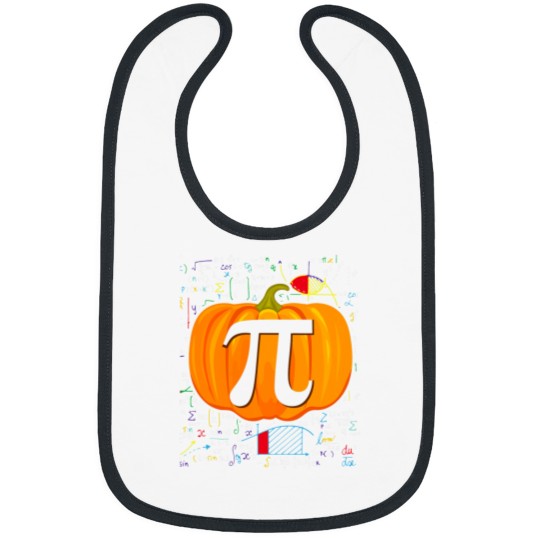 Discover Pi Day Pumpkin Pie Shirt Funny Math Halloween Thanksgiving Bibs