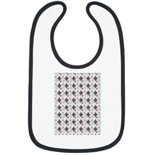 Discover Colorful Diamond Shapes Modern Maximalist Pattern Walnut Brown Graphic Bibs