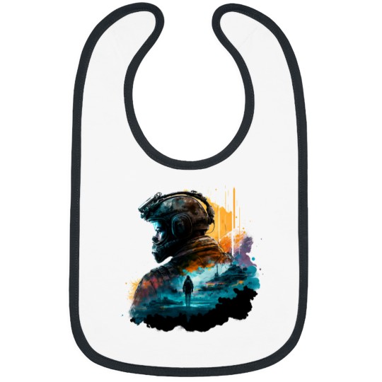 Discover Soldier watercolor print Bibs