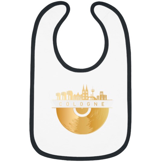Discover Cologne Skyline DJ Vintage Record Bib