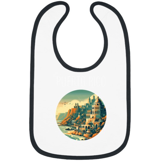 Discover Puerto Rico scenery Art Deco 2024 Bibs