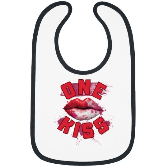Discover Red-pink Lips One Kisss Bibs