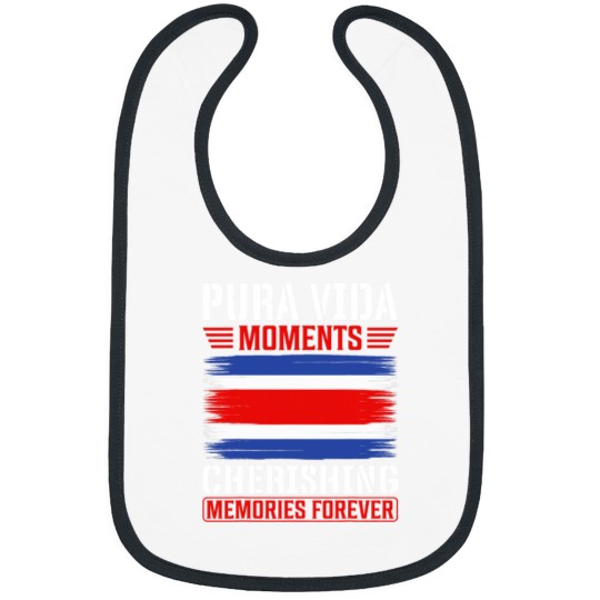 Discover Pura Vida Moments Cherishing Memories I Costa Rica Flag Bibs