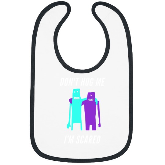 Discover Don't hug me i'm scared cyan and purple Bibs