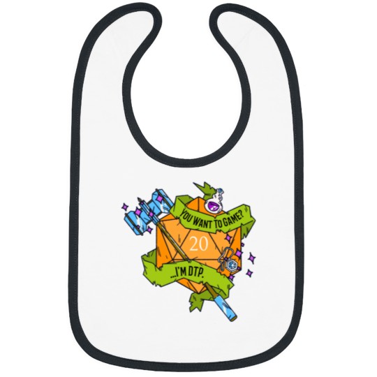 Discover You Want To Game …I’m DTP. (HAMMER) – D20 Table-top-Gaming Bibs