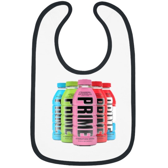 Discover Prime Hydration Energy Drink, Bright Bottles Bibs