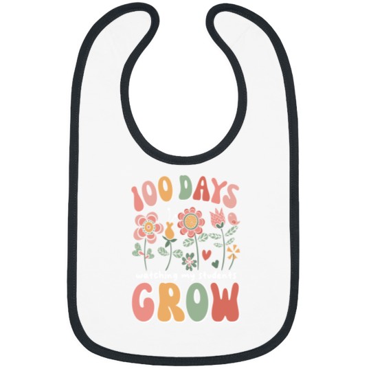 Discover 100 Days Growing Boho Flowers Teacher 100th Day Bibs