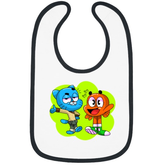 Discover Gumball and Darwin Waterson Cartoon Network Sticker Bibs