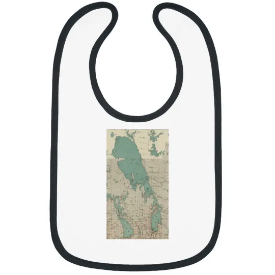 Discover Vintage Map of Lake Winnipeg Canada (1915) Bibs