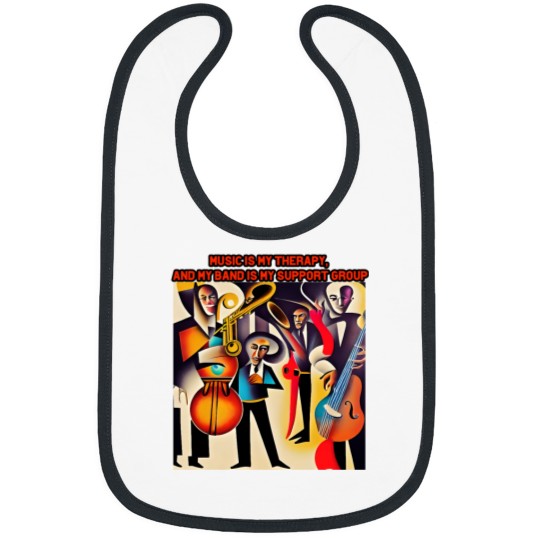 Discover Music Therapy Band Support Group Baby Bib