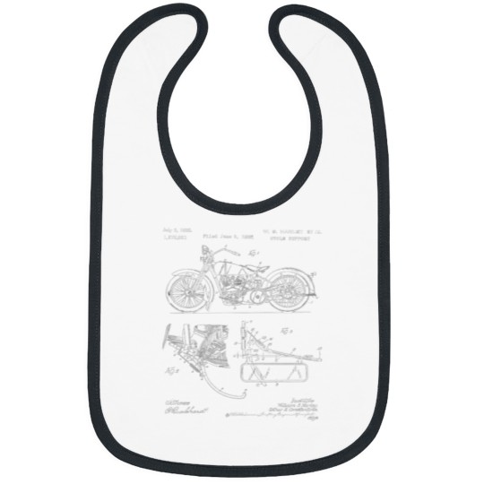 Discover Vintage Motorcycle Patent Prints Bibs