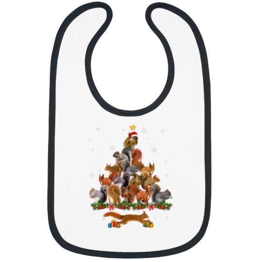 Discover Cute Squirrel Christmas Tree Gift Decor Xmas Tree Bibs