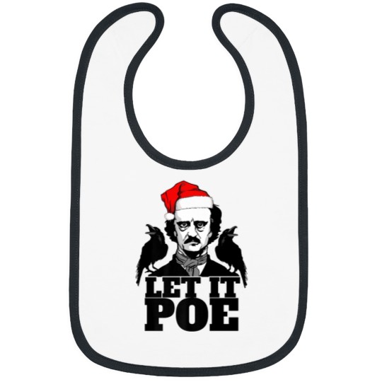 Discover Let It Poe Funny Edgar Allan Poe Christmas Bibs