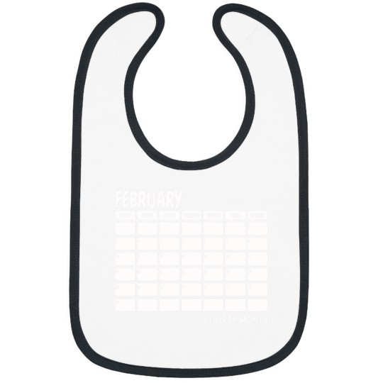 Discover Birth Month - February Black Bibs