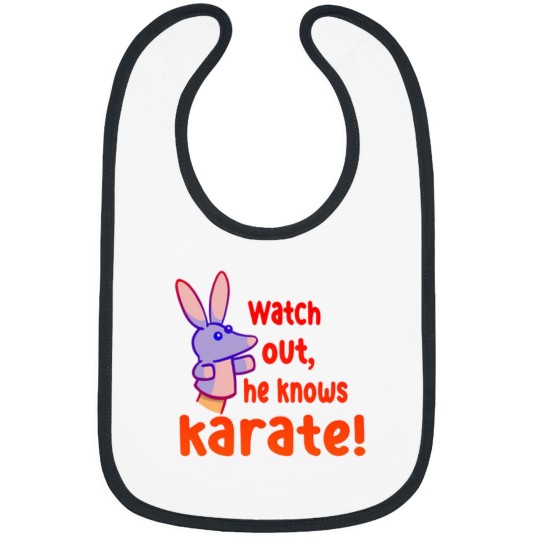 Discover Watch out,he knows karate Bibs