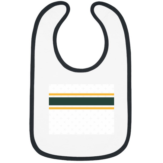 Discover White, Green, &amp Gold Power Stripe Bibs