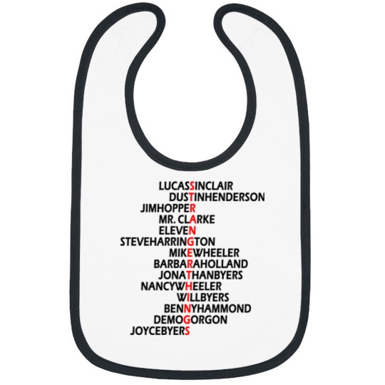 Discover Names of Strangers Things Bibs