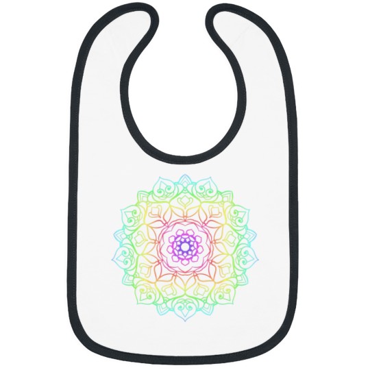 Discover Multicolor Intricate Mandala Design Bibs