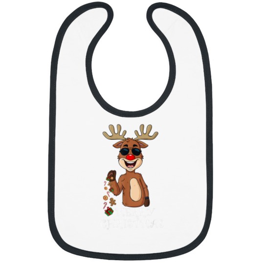 Discover Merry Christmas Reindeer Funny Family Pajamas Xmas Bibs