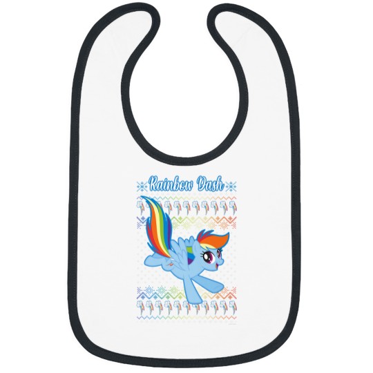 Discover My Little Pony Christmas Rainbow Dash Ugly Sweater Bibs