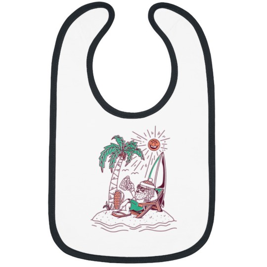 Discover Funny Summer Santa Christmas In July Bibs