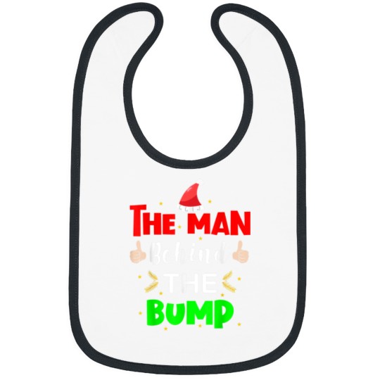 Discover Man Behind Bump Funny Christmas Pregnancy Husband Dad 2020 Bibs