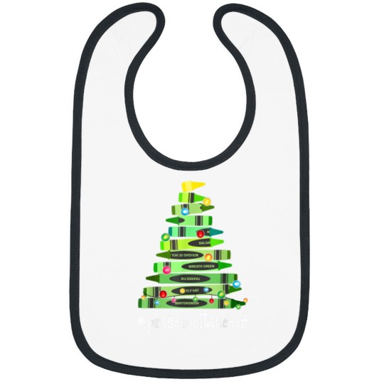 Discover Christmas Crayon Preschool Teacher Tree Best Funny Christmas Bibs