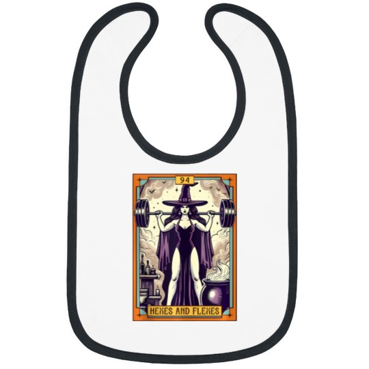 Discover Witch Workout Fitness Deadlifting Hexes  Flexes Tarot Card Bibs