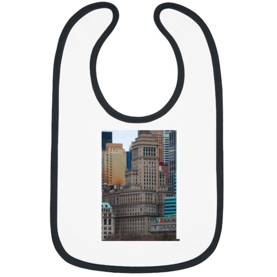 Discover Downtown Manhattan New York City Baseball ¾ Sleeve Bibs