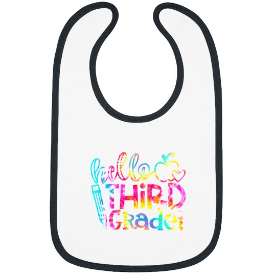 Discover Teacher Job Tie Dye Hello 3rd Grade Teacher Student Back To School Bibs