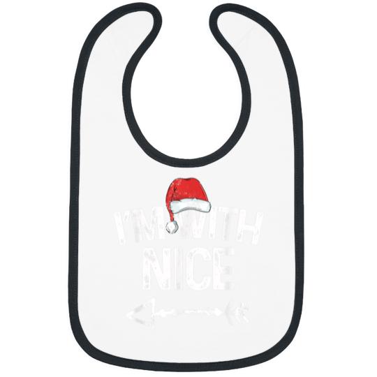 Discover I'm With Nice Matching Christmas Couples Costume Bibs