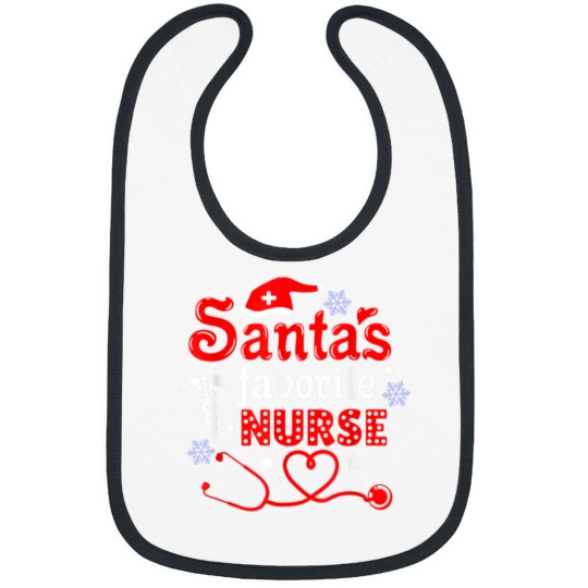 Discover Santa's Favorite Nurse Christmas Bibs