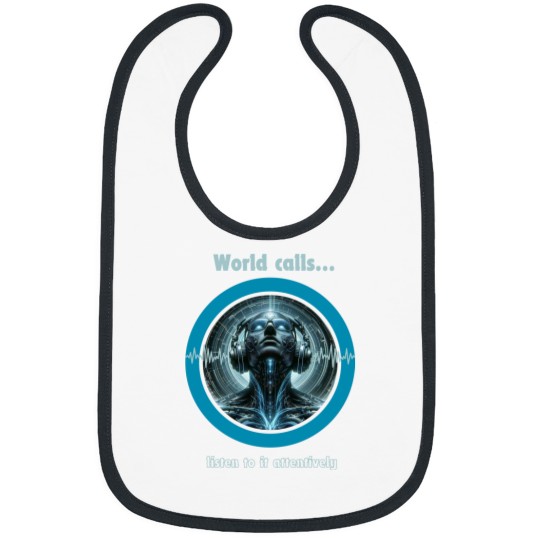 Discover "World calls, listen to it attentively." Bibs