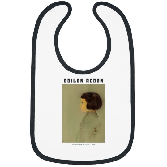 Discover Young Woman in Profile (1910) by Odilon Redon Bibs