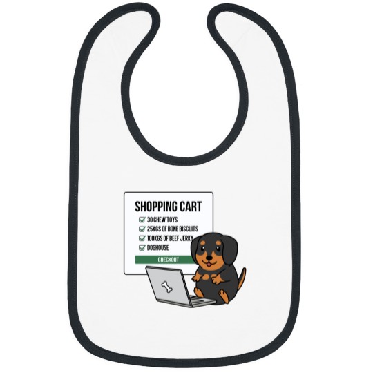 Discover Dachshund Shopping Cart Bibs