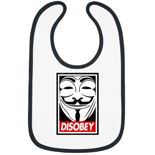 Discover V For Vendetta Guy Fawkes Mask Disobey 1 Bibs