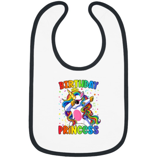 Discover Kids Birthday Princess Shirt Girl Unicorn Birthday Bibs